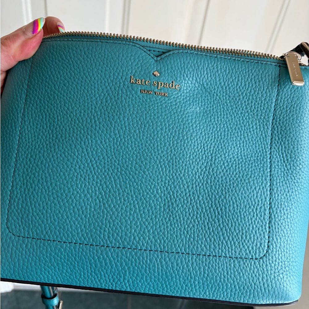 kate spade Teal Pebbled Leather Crossbody